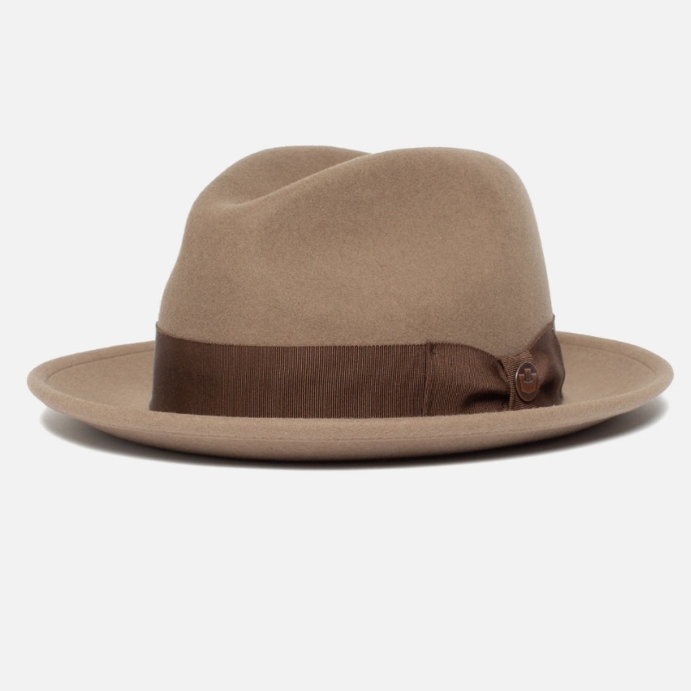 Goorin Bros. Fedora Hat (Dean the Butcher) in Taupe. Size Medium